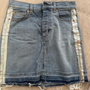 Zadig & Voltaire Juicy Silver Trim Denim Skirt size 34